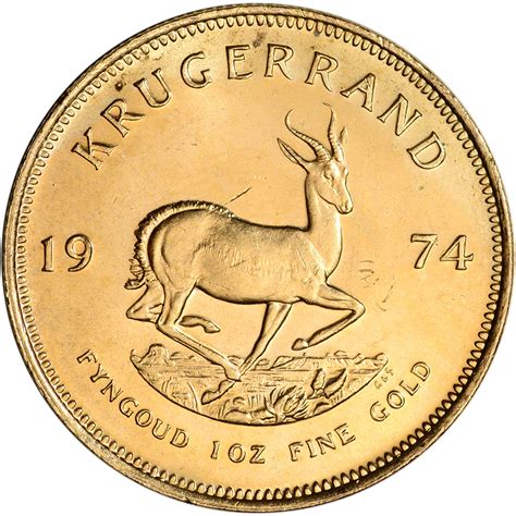 1974 South Africa Gold Krugerrand 1 oz BU [74-KR-1.0-BU] - Liberty Coin
