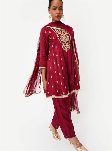 Buy Kalki x Max Women Embroidered A-Line Kurta Set Online at just Rs ...