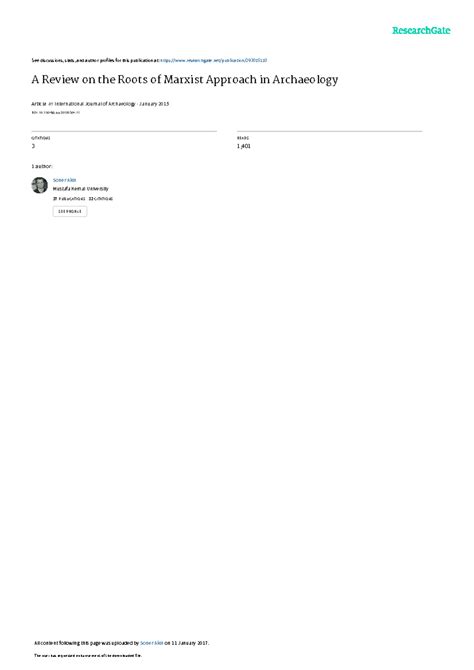 A Review on the Roots of Marxist Approach in Archa-2 - See discussions ...