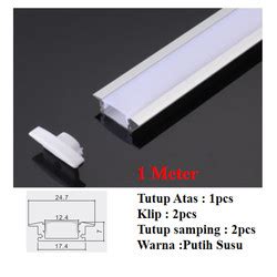 Jual LED Profile Cover Casing Rumah Kap Housing LED Strip Rigid ...