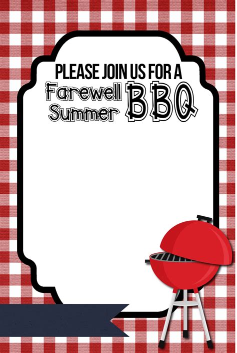 Free Printable Bbq Invite Template - Printable Sight Words List