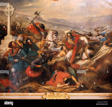 Bataille de Poitiers gagnee par Charles Martel en 752 Battle of ...