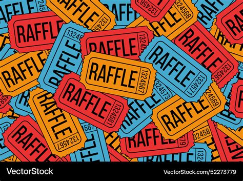 Colorful raffles ticket Royalty Free Vector Image