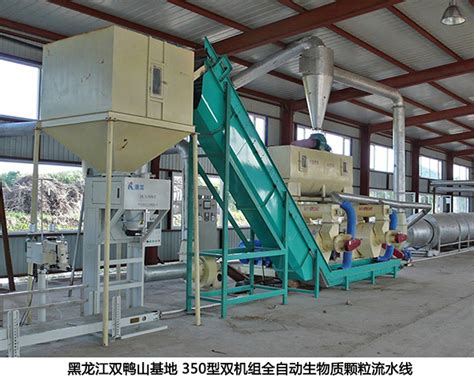 黑龙江双鸭山350型双机组全自动生物质颗粒生产流水线-大连佳源新能源科技开发有限公司