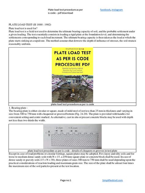 Image result for Routine Plate Load Test