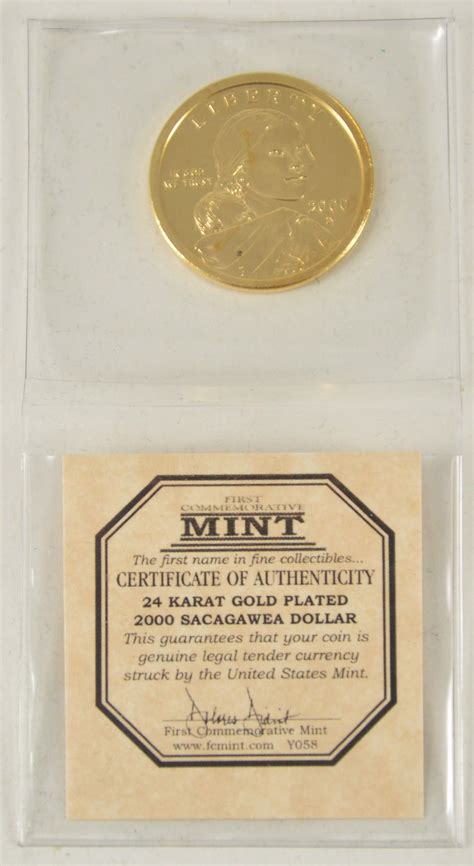 Historic Coin Collection - 24 Karat Gold Plated 2000-P Sacagawea Dollar ...