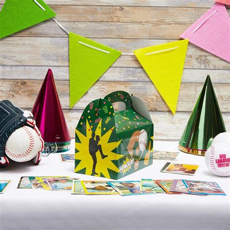 Buy 24 Packs Baseball Party Favor Goodie Boxes, Paper Treat Box ...