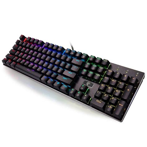 Buy Mechanical Keyboard EYOOSO 104 Keys RGB LED Backlit Wired Gaming ...