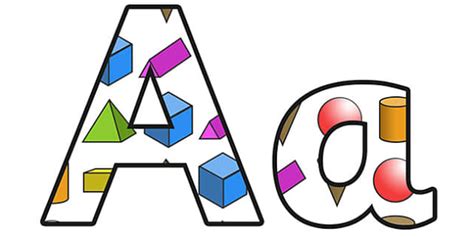 3D Shapes Display Lettering (teacher made) - Twinkl
