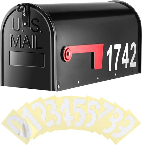 Saillong Mailbox with Number Stickers, Galvanized India | Ubuy