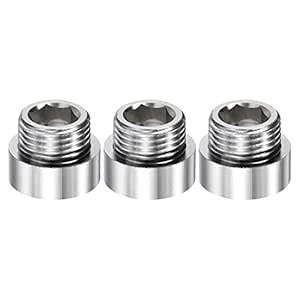 M METERXITY 3 Pack Nickel Plated Brass Male to Female Nipple Pipe ...