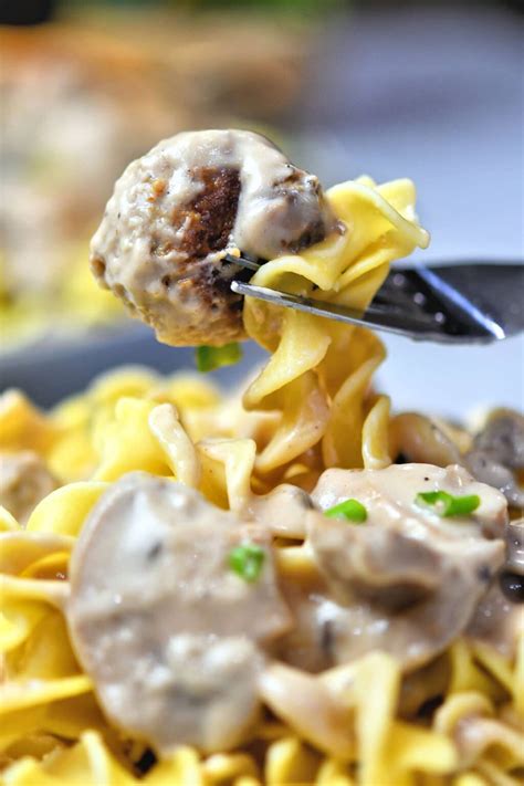 Easy Meatball Stroganoff Frozen Meatballs | 24Bite® Recipes