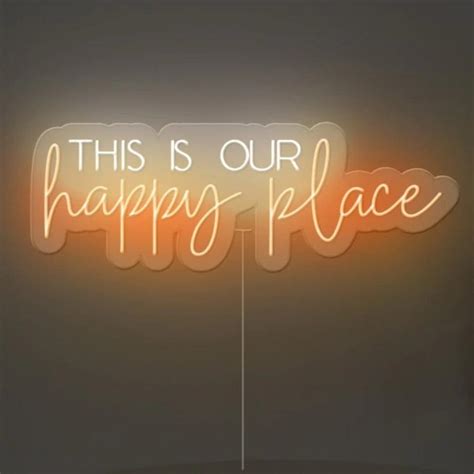 This is our happy place Neon Sign – The MB Store