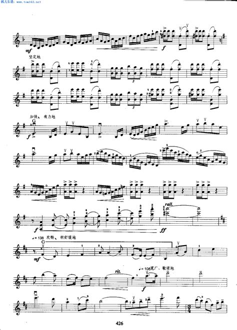 步步高-小提琴学习曲_其他曲谱_搜谱网