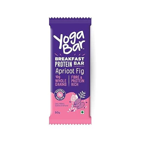 Yogabar Apricot Fig Breakfast Protein Bar With Oats, Millets, Quinoa ...
