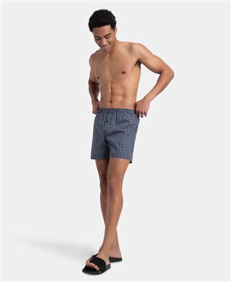 Buy Super Combed Mercerized Cotton Woven Checkered Inner Boxers with ...