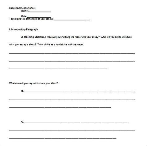 Image result for Writing Outline Example