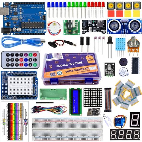 Quad Store Super Starter Kit for Uno R3 Compatible with Arduino IDE ...