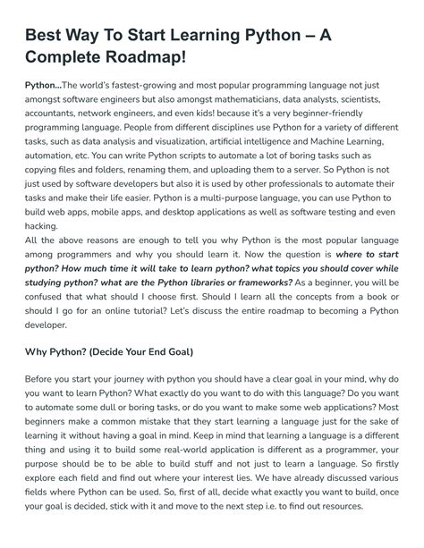 Image result for Python RoadMap