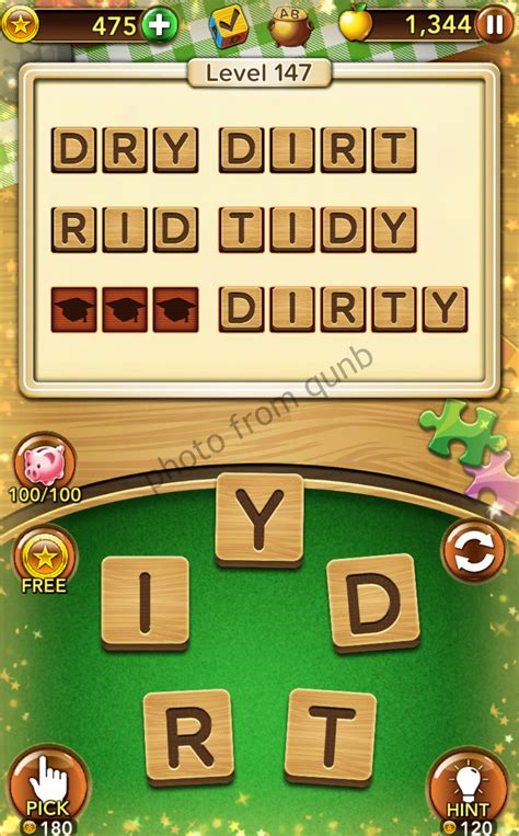 Word Collect Level 147 Answers - qunb