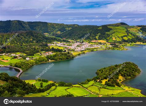 Traditional Houses Sete Cidades Sao Miguel Island Azores Beautiful View ...