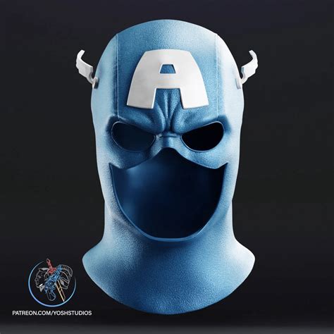 📚 Captain America Comic Book Mask 3d Print File STL・ STL File for 3D ...