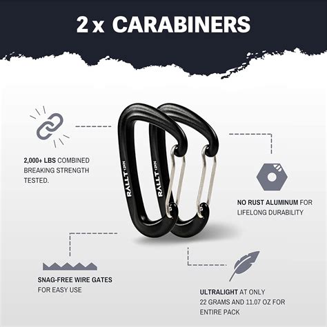 RALLT 12kN Carabiners, 24kN Carabiners, 12kN- Heavy | Ubuy India