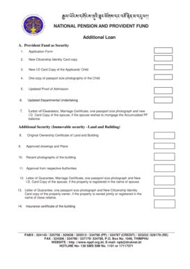 National Pension and Provident Fund Additional Loan Request Form - Fill ...