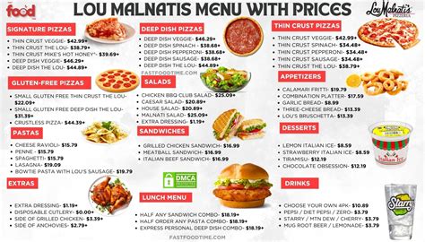 Lou Malnatis Menu With Prices | Order Online Delivery