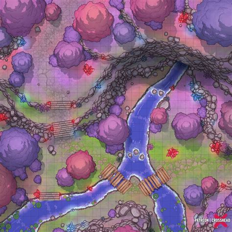 Feywild Forest (Crosshead - battlemaps for DnD and other Tabletop RPG's)