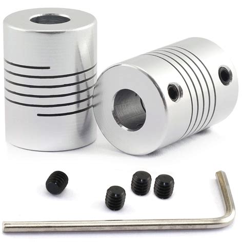 Buy Magic&shell 2-Pack D19xL25 Shaft Coupler Aluminium 3D Printer Parts ...