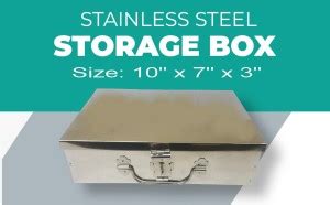 JAYCO Stainless Steel 10" Storage Box for Jewellery / Cash Peti Trunk ...
