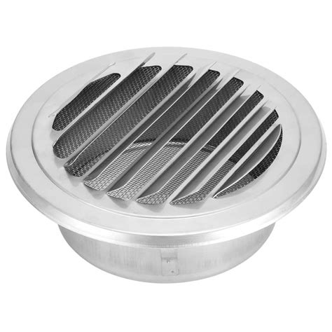 Buy 4.9In Round Stainless Steel Flat Vent Grille Cover, Ventilation ...