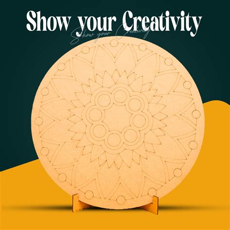 Buy 3 Piece Mandala Art Board Pre Marked MDF Circles Craft Kit on ...