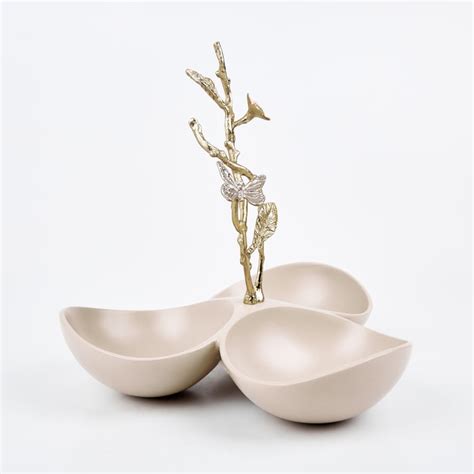Buy Eternity Vivere Brass Decorative Tri Bowl from Home Centre at just ...