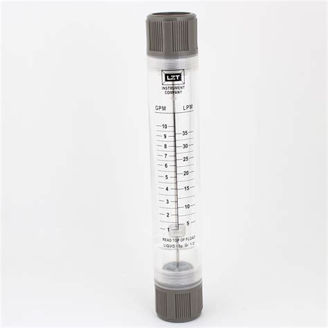 Generic 5-35LPM Inline Rotameter Clear Acrylic Water Flowmeter 1PT Dia ...