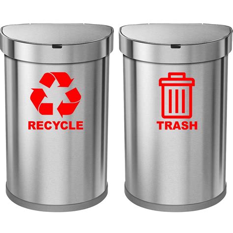 Buy VWAQ Recycle and Trash Decal Set of 2 - Vinyl Recycle Sticker for ...
