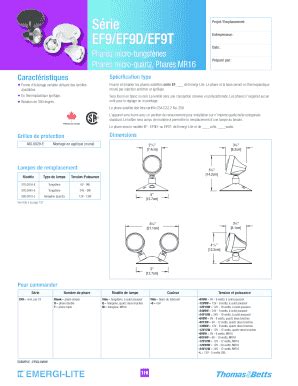 Remplissable En Ligne Srie EF9/EF9D/EF9T Phares microtungstnes Phares ...