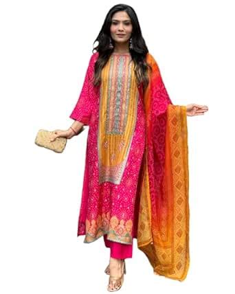 Buy ANNI DESIGNER Women's Rayon Blend Printed Straight Kurta with Pant ...