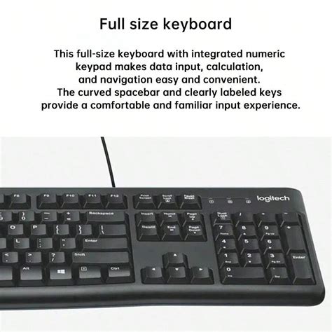 Logitech Juego de teclado y mouse MK120 Conexión por cable USB plug-and ...