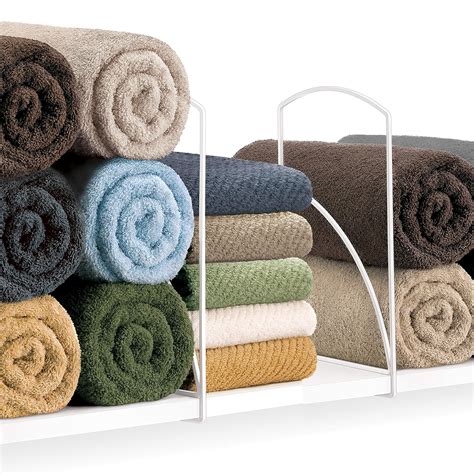 LYNK® Tall White Shelf Dividers - Linen Closet Organizers and Storage ...