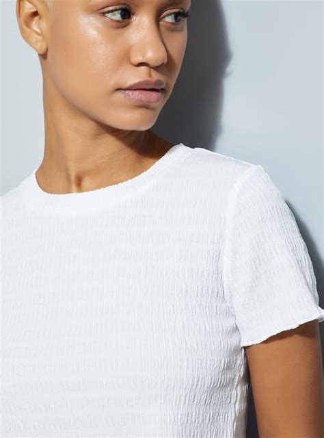 Buy URB_N Women Textured Crop Top Online at just Rs. 599.0 ...