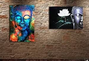 Tamatina Set of 2 Buddha Poster - Blue Buddha II - Buddhism - Silver ...