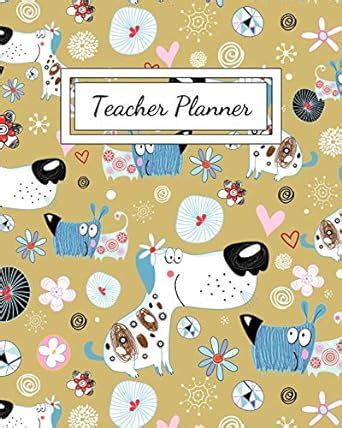 Buy Teacher Planner: Cute Spotted Dog Themed Academic Year Undated ...