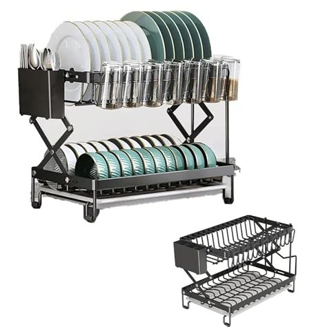 Lucario Dish Drying Rack,Collapsible Dish Racks for Kitchen Counter,2 ...