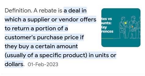 what is rebate ........ - Brainly.in