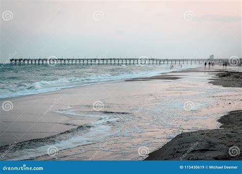 Ocean Isle Beach Pier in North Carolina Stock Image - Image of relax ...