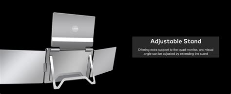 RIITEK 14" Quad Monitor Laptop Screen Extender - Portable FHD 1080P IPS ...