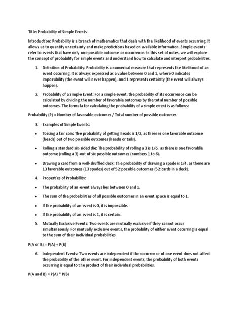 Theoretical Probability of Simple Events 的图像结果