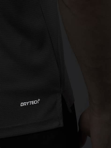 Alcis Men Dark Grey Drytech+ Anti-Static Slim-Fit Running Polo T-Shirt